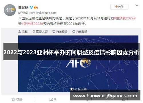 2022与2023亚洲杯举办时间调整及疫情影响因素分析